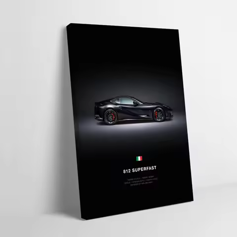 Sports Car 812 Superfast Printing Poster Customizable Pictures Wall Art Canvas Painting Gift for Bed