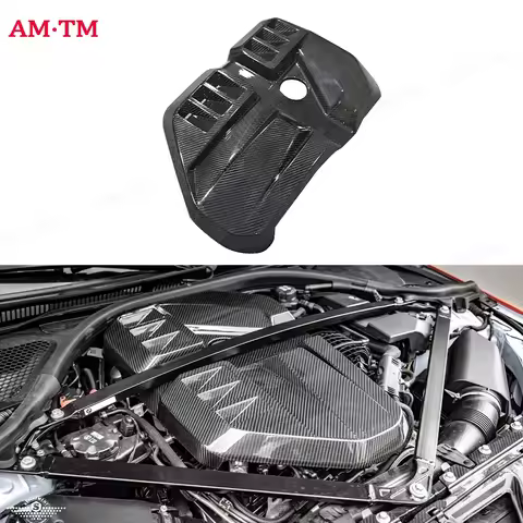 For BMW G87 M2 G80 M3 G82 G83 M4 2021-2024 Dry Carbon Fiber Engine Hood Bonnet Cover Cap Inner Engin