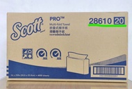 กระดาษเช็ดมือแบบแผ่น SCOTT M-Fold AIRFLEX* Hand Towel Tissue 1Ply 250’s x 16 Pack By Kimberly-Clark
