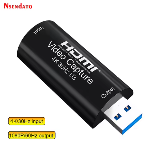 MS2130 HDMI Recorder Video Capture Card 4K 30Hz USB 3.0 HDMI Video Grabber Card for PS4 Game DVD Cam