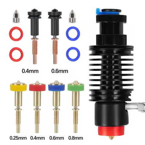 Upgraded E3D Revo Hotend Complete Kit V6 Heatsink Ceramic Heating Core 104NT Thermistor Replacement 
