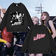 BLACKPINK Jump เสื้อสเวตเชิ้ตแขนยาวพิมพ์ลายคอกลมสำหรับผู้หญิง เสื้อสเวตเตอร์ Deadline World Tour #3