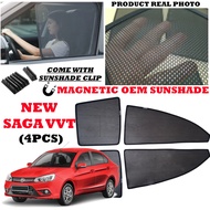 NEW SAGA VVT OEM Sunshade Magnetic Window Cover Sunlight Protector Sun Shade Net Tingkap Kereta