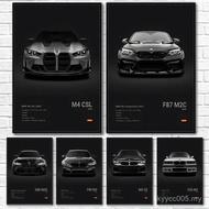 Luxury Black Classic latest sports car F80 M3 M4 M5 Z8 G80 B-BMW Cool Poster Home living room Wall A