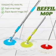 HOMEWARE Microfiber Spin Mop Without Bucket Super Absorbent Automatic Spin Mop/