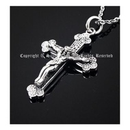 銀革手作 925 純銀 立體 耶穌 十字架 吊墜