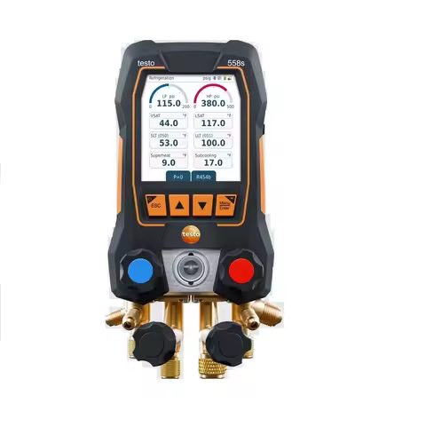 2026 Original Testo 558s Digital Manifold with Intuitive Touchscreen 4-Way Valve Block for Convenien