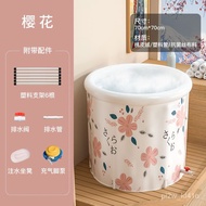 ☘️MHBath Barrel Adult Foldable Bath Bucket Household Insulation Bathtub Body Artifact Portable Simple Bathtub Bubble Bat