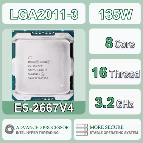 Intel Xeon E5-2667V4 3.2GHz 8 Cores 16 Threads 135W E5 2667V4 Computer CPU Server E5 2667 V4 Package