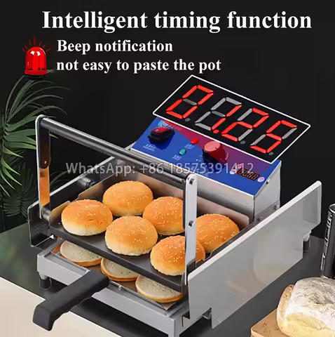 High Efficiency Batch Bun Toaster Machine for Heating Hamburger Automatic Burger Machine