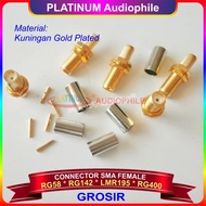 T05. Konektor RG58 SMA Female Connector Crimp RG58 RG142 LMR195 RG400