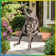 Mypink Antique Brass Realistic Beetle Sculpture Dual Horned Beetle Figurine With Intricate Detailing