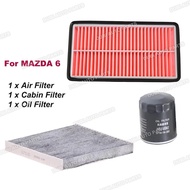 3Pcs Oil Cabin Air Filters Kit For MAZDA 6 2.0L2007-2013 GG GH BESTURN B50 B70 X80 GK3J61148 RF4F13Z