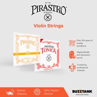 Pirastro Tonica Violin String Set & Gold Single Violin String for 4/4 Violin