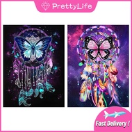 PL 5D Diamond Painting Colorful Butterfly Dream Catcher Cross Stitch Crystal Painting Home Wall Mura
