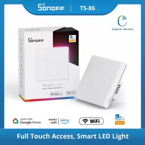 Sonoff TX Ultimate SONOFF T5 86 Sonoff Wall Switch Full Touch Access LED Light Edge Multi-Sensory Re