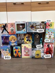 $40@  14盒全走$600 Figure 咒術迴戰  高速婆婆 福星小子 Gundam 高達 Qposket  Melody 美少女戰士 蠟筆小新 One Piece 機動戰士 Hunter Hu