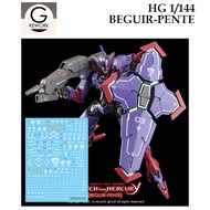 [ G Rework ] HG40 HG 1/144 BEGUIR PENTE the Witch from MERCURY GUNDAM WATER SLIDE DECAL