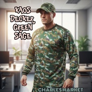 DECKER GREEN SAGE T-SHIRT - GREEN SAGE FOAM T-SHIRT - GREEN SAGE MEN'S AND WOMEN'S T-SHIRT