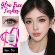 【Beauty Lashes 】Stick On Lashes - Glue Free |Cat Eyes | Instant Lashes |10-Row Cluster Lashes| No Gl