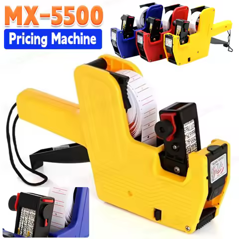MX-5500 Price Tag Labeller 1 Line Label 8 Digits Numerical Tag Gun 1 Ink Plastic Random Color for Re