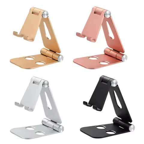 Metal Aluminum Alloy Mobile Phone Desktop Holder Stand for iPhone 16 17 Pro Stand Lazy Live Portable