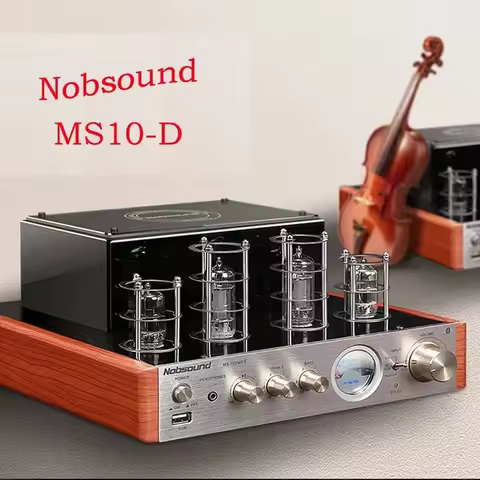 HIFI Tube Power Amplifier Wireless Bluetooth 2.1 Channel Audiophile Amplifier 6P1*2 6N1*2 Tube USB L