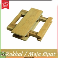 Meja Lipat Portable Kayu Jati / Meja Belajar Lipat Kayu Jati / Meja