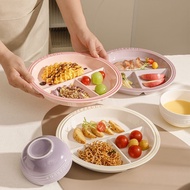 9.5 Inch Compartment Plate Ceramic Plate 211 Deepened Compartment Plate Fat-Reducing Quantitative Pl