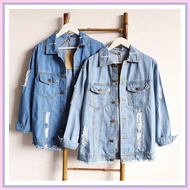 Chie Oversize Jeans Jacket Women Latest Jeans Jacket Korean Styl Evra Oversize Jacket Lv Code 777