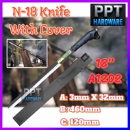 Samlee A1202 N-18 Inch Knife with Cover Outdoor Gardening Tools Knife Memotong Kebun Pokok Pisang Ka