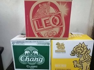 ลังเบียร์เปล่ามือสอง ลีโอ สิงห์ ช้าง ยกมัด 10 ใบ (ไม่มีไส้)/แผงไข่กระดาษ