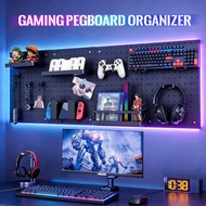 [READY STOCK] DIY Pegboard Accessories Wall Organizer Rack 洞洞板挂钩隔板配件 No Drill Wall Mounted Storage S