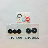 1/2" (15mm) / 3/4" (20mm) RUBBER WASHER / RUBBER WASHER PACK / WATER TAP WASHER / KEPALA PAIP WASHER