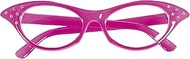 W WIDMANN MILANO Party Fashion - Glasses 50s with Rhinestones, Rock 'n' Roll, Twist, Carnival, Theme