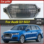 For Audi Q7 SQ7 2016 2017 2018 2019 Grille Modification Chrome Gray for SQ7 Front Bumper Grille Repl