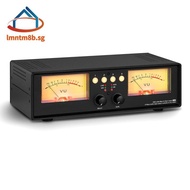 MIC+LINE Analog Dual VU Meter Sound Level DB Panel Display 4-Way Audio Splitter Switcher Box Music S