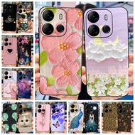 Soft Case For Tecno Spark Go 2023 / Pop 7 Pro Casing BF7 BF7h BF7n Stylish Flower Phone Cover For Sp