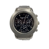 others quartz wrist watch analogues stainless black V654-6100 Agnes b. Direct from Japan Secondhand