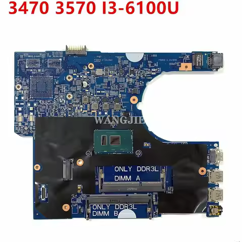 14291-1 For DELL Latitude 3470 3570 Laptop Motherboard I3-6100U I5-6300U CPU CN-0P5M6K 0P5M6K 0YKP8M