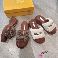 Fur boat slippers have arrived in 2 super beautiful colors, Qc products, soft fur, 7cm sole, full bo