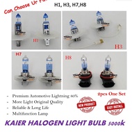 KAIER +80 SUPER BRIGHT CAR HEADLIGHT BULB H1 H3 H7 H8 (5000K) 2 UNIT 1 SET