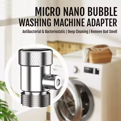 BriskSpring Micro Nano Bubble Generator Washing Machine Adapter G3/4" Universal Joint Ultra Fine Bub