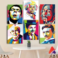 HIASAN DINDING KAMAR DEKORASI TOKOH 15X20 RUMAH WALL DECOR UNIK SUPER MURAH MR. BEAN, EINSTEIN, BOB 