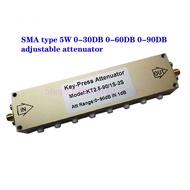 SMA type 5W 0-30DB 0-60DB 0-90DB signal adjustable attenuator, key step attenuator, frequency: DC-3G