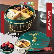 Exclusive serving pot dish hari raya food wedding gift hidang periuk serbaguna Fruit Plate kaca bekas kuih buah lauk