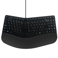 MC-390B Ergonomic Keyboard wired Arch Keyboard with palm rest Business Office Keyboard Comfortable a