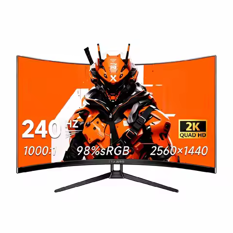 Tiansu 32Inch QHD 2560*1440P 240Hz IPS LED PC Gaming Monitor, 1500R 100%sRGB 1MS HDR400 HDMI/Gaming