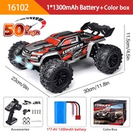 16101 1:16 50KM/H 4WD RC Car With LED Light 2.4G Remote Control Cars High Speed Drift Monster Truck 