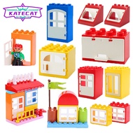 DIY Door Window Wall Building Blocks Accessories House Bulk Large Particle Brick Compatible with Leg
